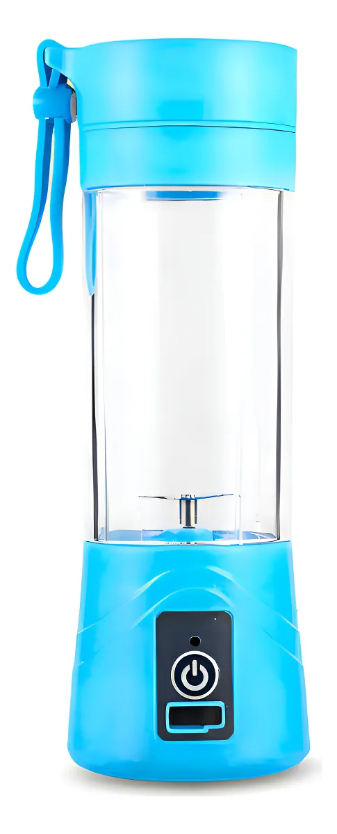Licuadora Juguera Portatil Recargable Usb 380ml Celeste