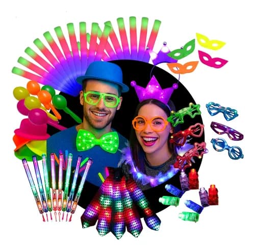 Combo Cotillón Carioca Neon Luminoso Eco 115 Personas