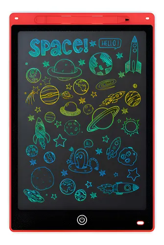 Pizarra Lcd De Dibujo Infantil Mágica 12 Pulgadas Tablet Digital Tableta Color Rojo
