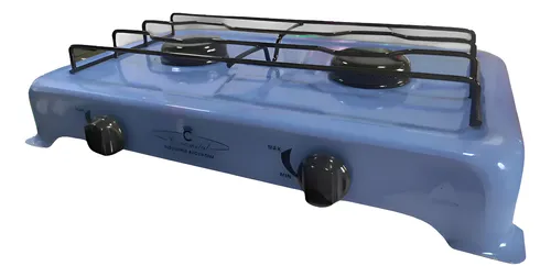 Anafe 2 hornallas a gas envasado garrafa Conometal 2 Hornallas celeste