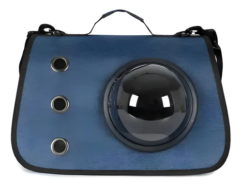 Bolso De Transporte Mascotas Gadnic De Hombro Con Ventana Red Azul