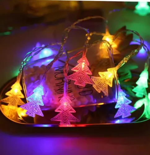 Guirnalda Luces Navidad Arbolito Pino 5metros 28luces 220v Multicolor