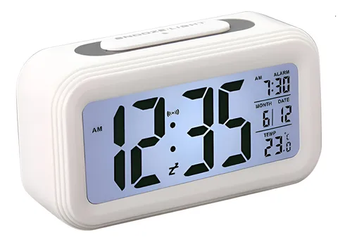Reloj despertador digital sensor luz Genérica DESPER02 color blanco