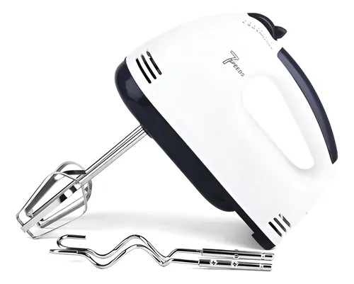 Batidora De Mano Amasadora Electrica 7 Velocidades + Turbo Blanco 50 60 Hz