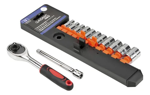 Conjunto De Bocallaves Botón De Liberación Acero Al Cromo