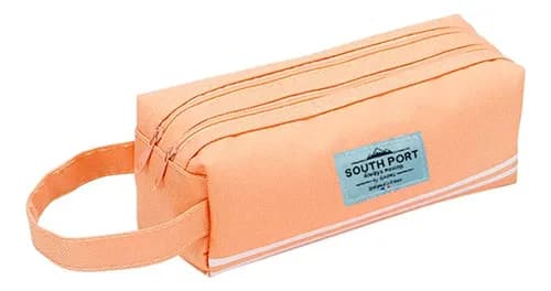 Cartuchera Escolar Multifuncional Impermeable Doble Cierre Color Rosa Lisa