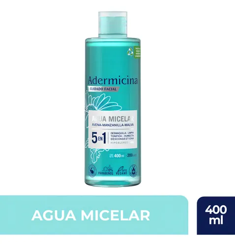 Adermicina Agua Micelar Cuidado Facial X 400 ml