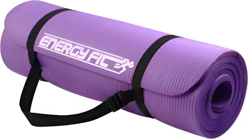 Mat Yoga 10 Mm Colchoneta Pilates Caucho Nbr 180x62 + Bolso Violeta