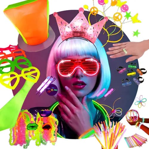 Kit Cotillón Luminoso Fluo Carioca 160 Artículos 80 Personas