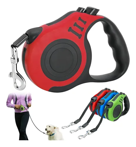 Correa Extensible Retráctil Para Perros 5mts Hasta 30kgs Color