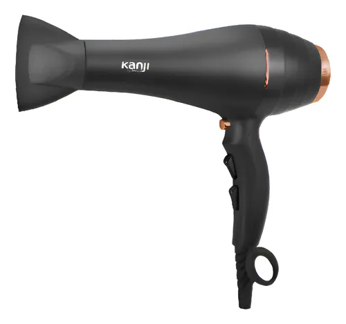 Secador De Pelo Aire Frio Calor 2000w Kanji Beauty Color Negro