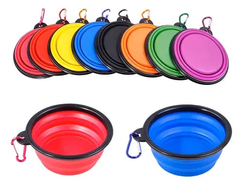 Bowl Silicona Mascotas Bebedero Comedero Plegable 350ml