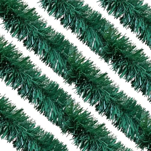 Combo 5 Boas Navideñas Verde Pino Gruesas 2mts