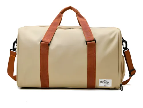 Bolso De Mano Impermeable South Port Para Viajes Color Beige