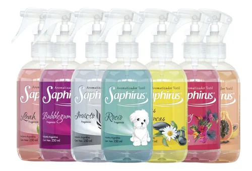 Textil Aromatizante Saphirus 250ml X6 Unidades