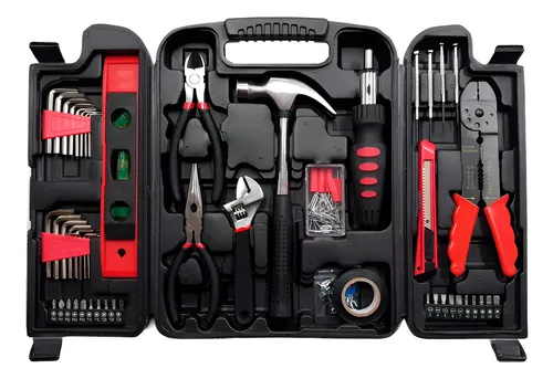 Valija Set Kit Herramientas Mécanicas Manuales 130 En 1 Male Color Negro