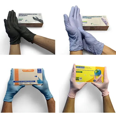 Guantes Nitrilo Sin Polvo T. M, L, S X100 Unidades