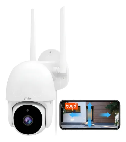 Camara De Seguridad App Tuya Wifi Exterior Domo Audio Infrar Color Blanco