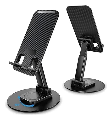 Soporte Apoya Celular Extensible Plegable Giratorio De Mesa