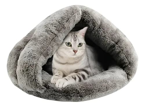 Cama Cucha De Peluche Para Gato Perro Mascota Cueva