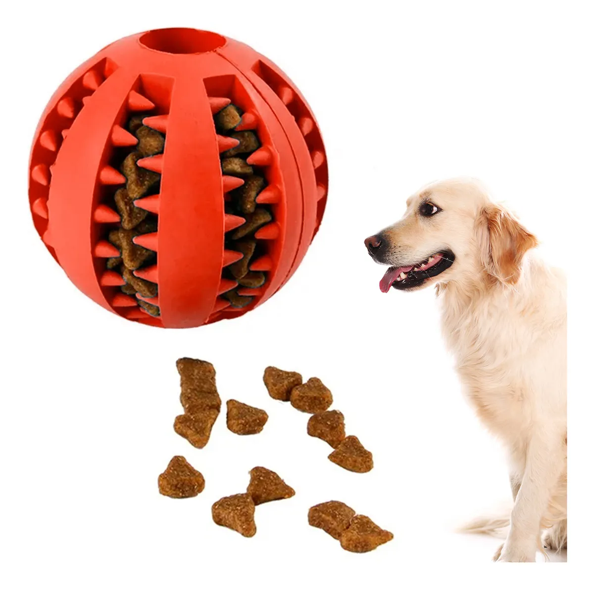 Pelota Juguete Alimento Perro Mascota Dental Dientes Premios