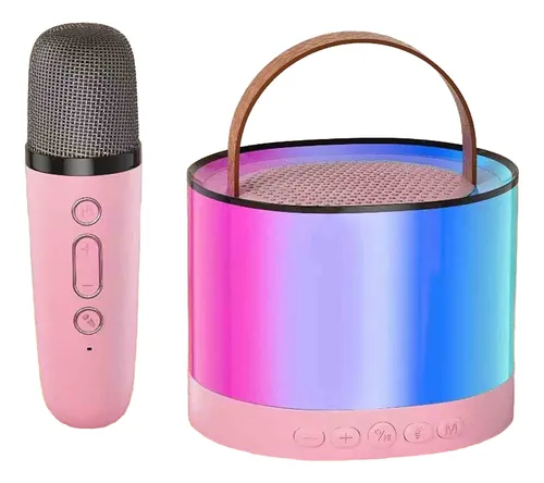 Parlante Speaker RGB con Micrófono Inalámbrico – Sonido y Luces
