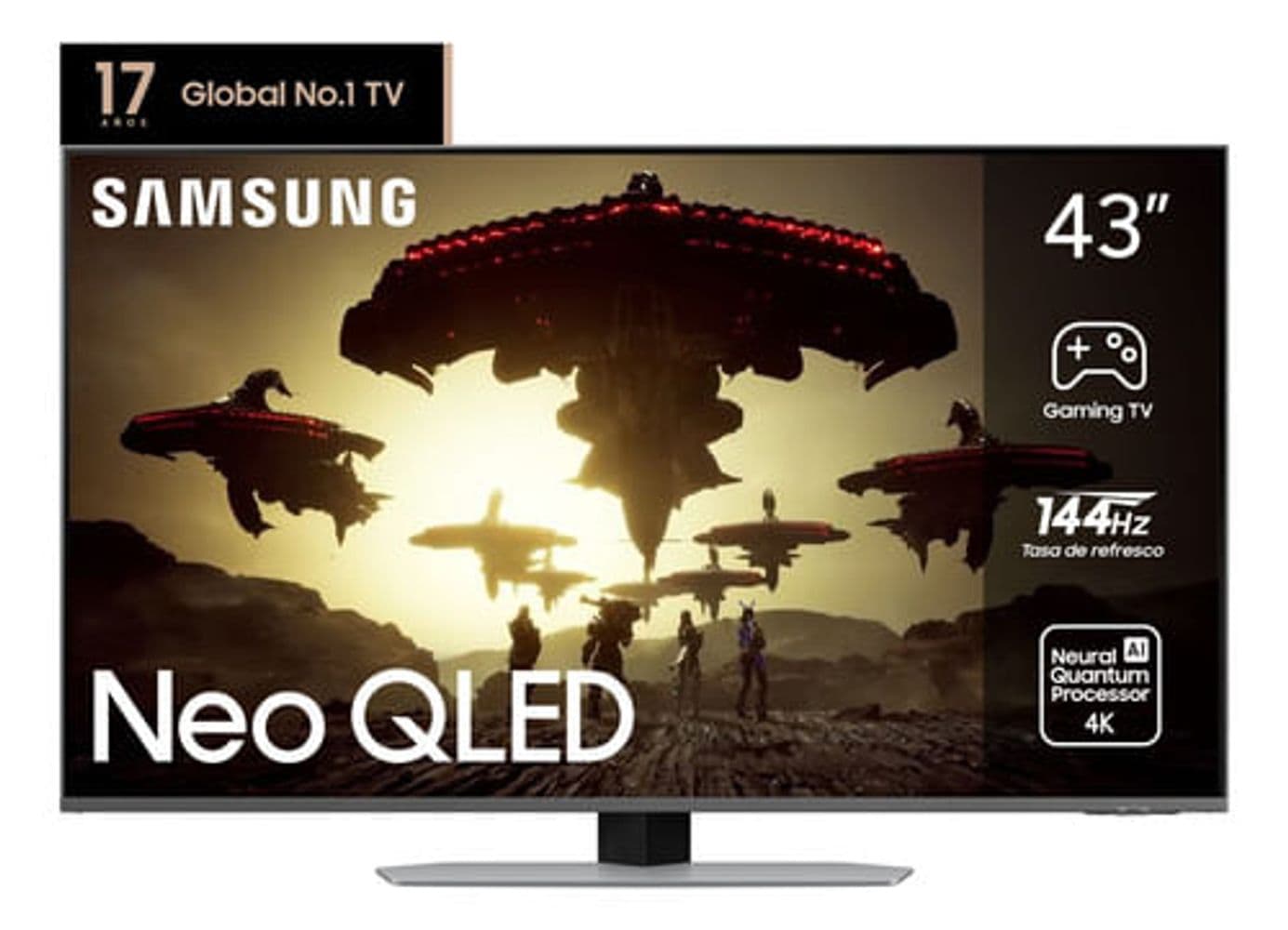 Smart TV Samsung 43" Neo QLED Gaming 4K – Ventaja Táctica y Precisión Absoluta