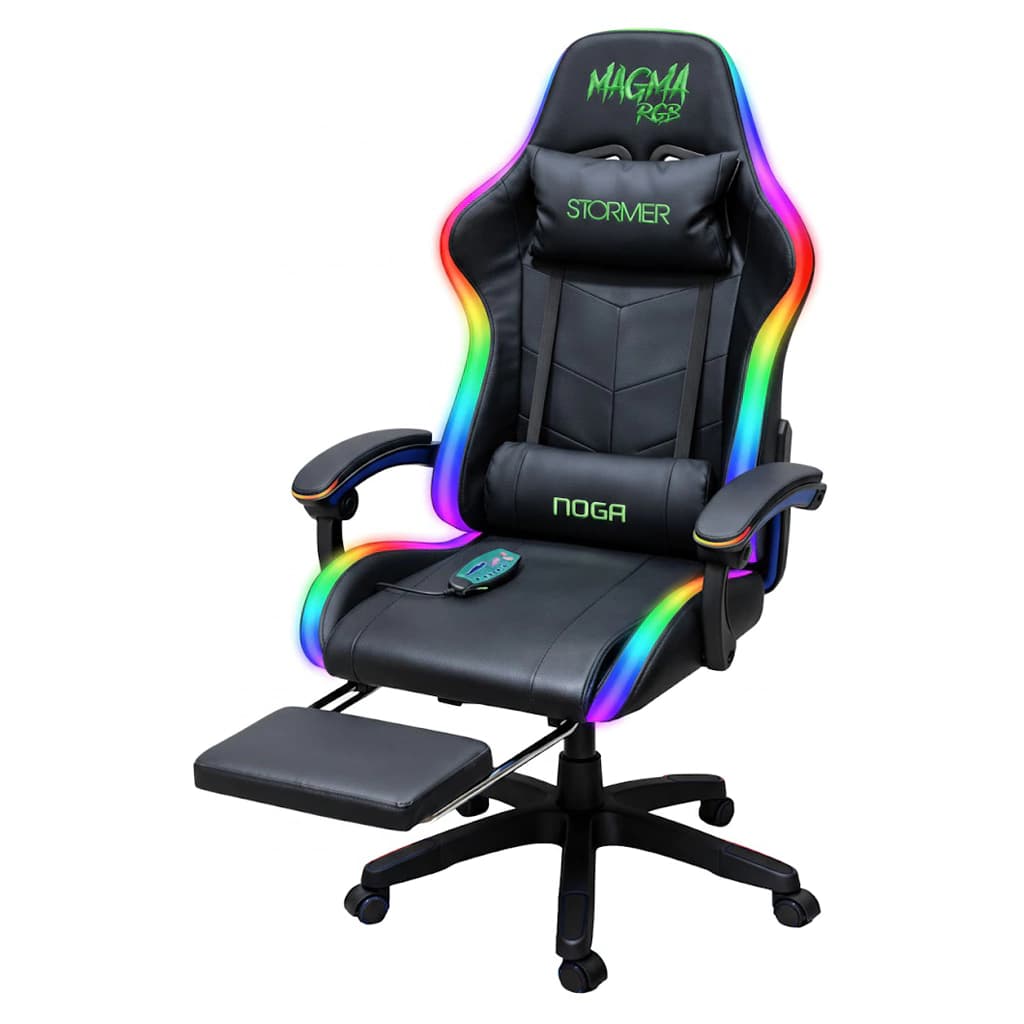 Silla Gamer Magma RGB con Luces LED y Apoyapiés