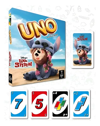 Pack 10 Mazos Cartas UNO Edición Especial Lilo y Stitch