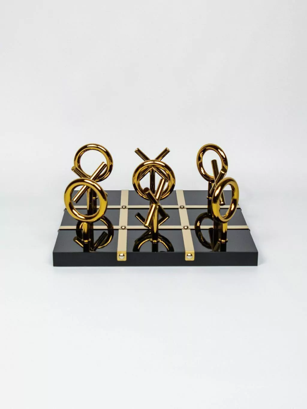 Juego de Ta-Te-Ti de Mesa Decorativo Dorado Premium